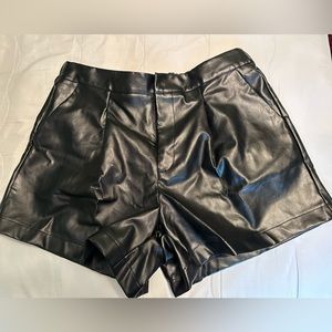 leather shorts